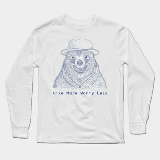 Hike More Worry less / Smiling Bear Long Sleeve T-Shirt